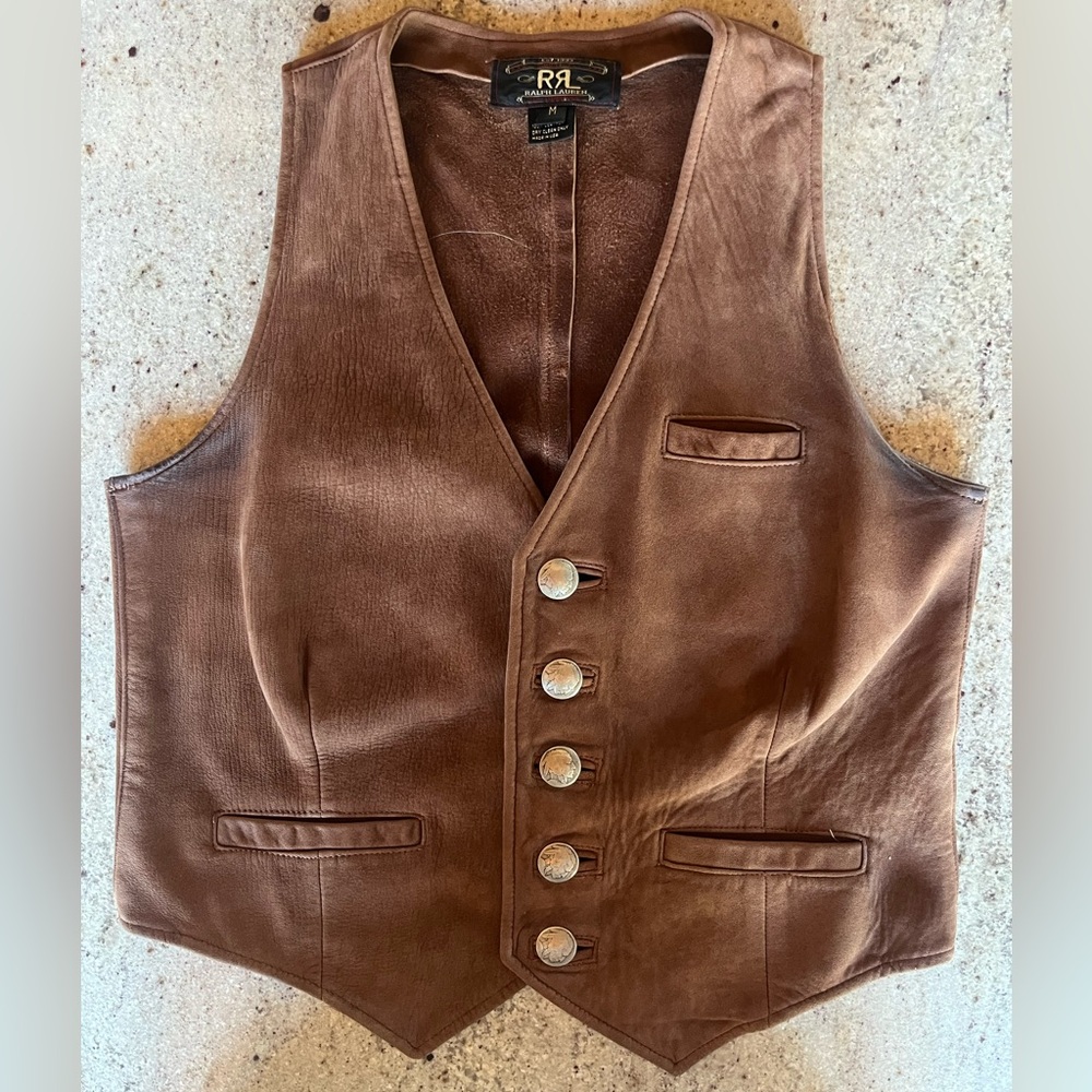 Ralph Lauren RRL Double RL leather vest